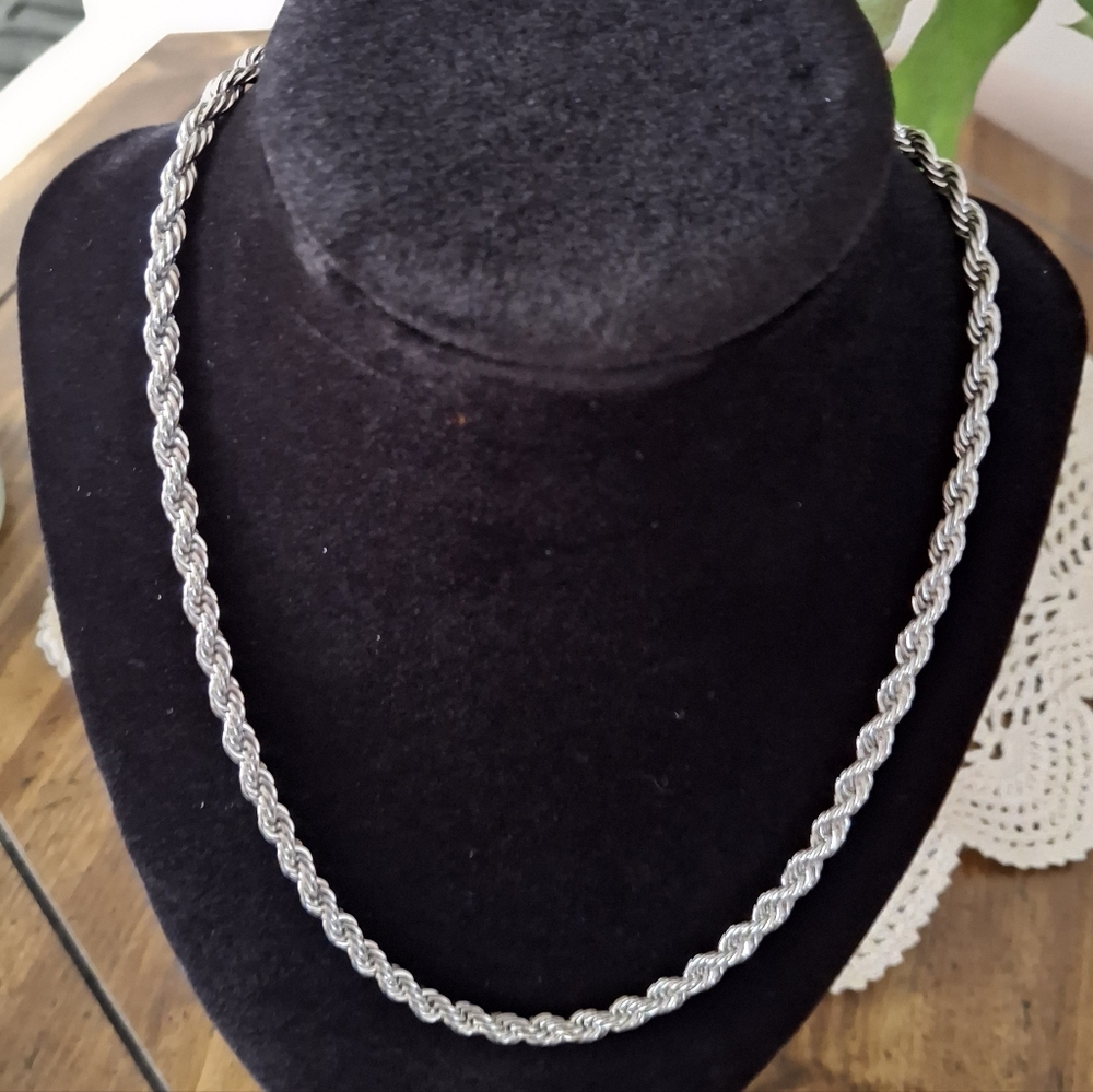 Necklace Stainless Steel Rope Chain 18" - Picture 2 of 5